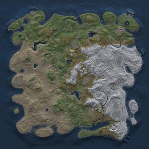 Thumbnail Rust Map: Procedural Map, Size: 4500, Seed: 769769, 16 Monuments