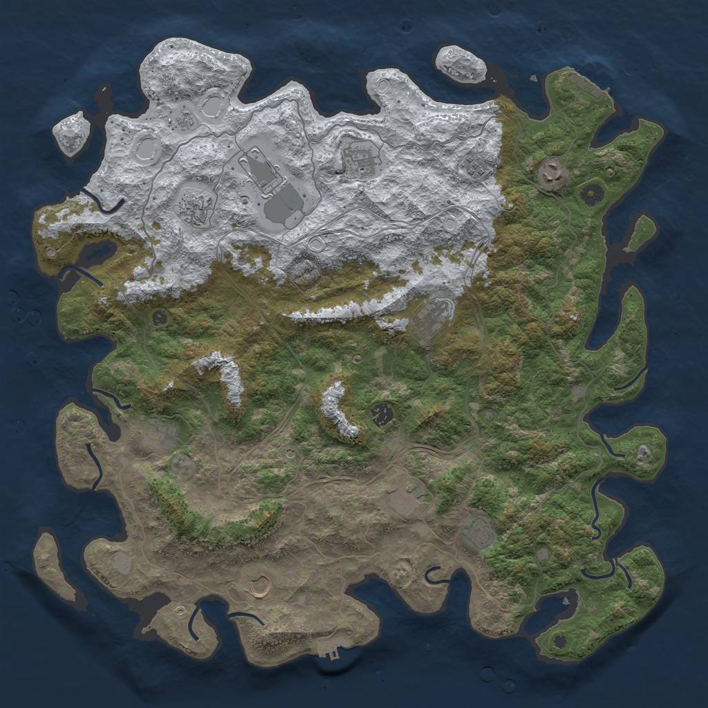 Rust Map: Procedural Map, Size: 4800, Seed: 82754845, 20 Monuments