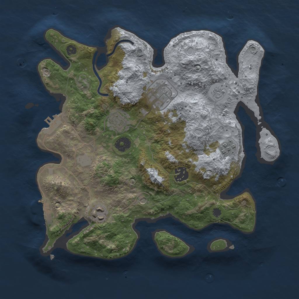 Rust Map: Procedural Map, Size: 3000, Seed: 126240331, 14 Monuments
