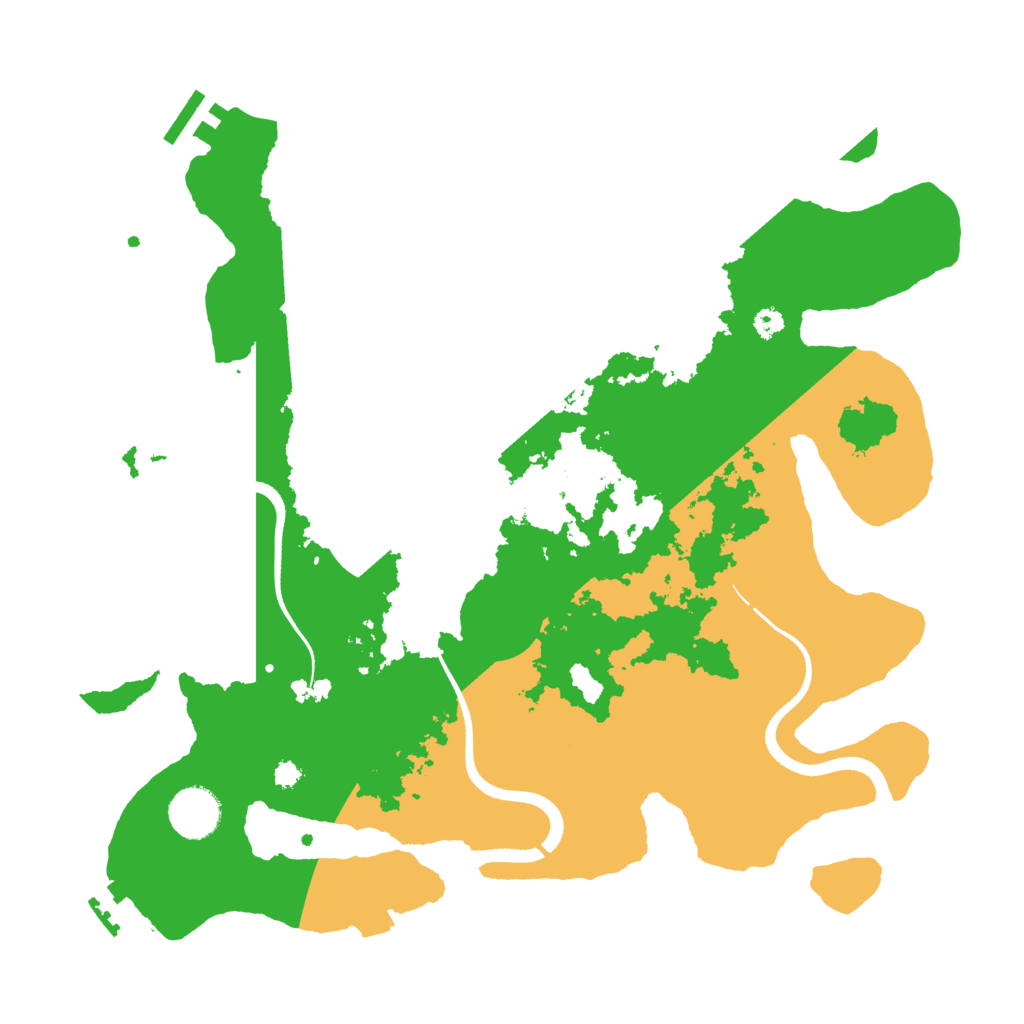 Biome Rust Map: Procedural Map, Size: 3500, Seed: 93664850