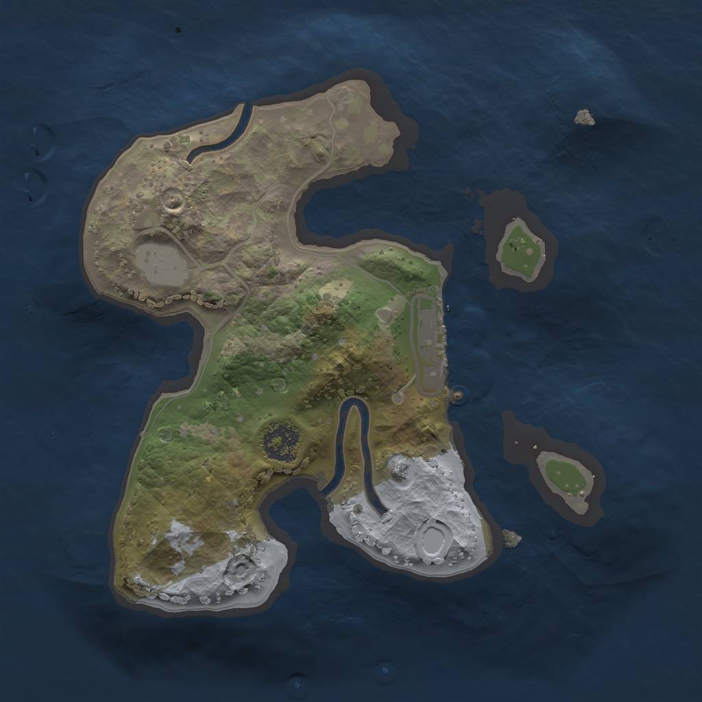 Rust Map: Procedural Map, Size: 1900, Seed: 5779215, 6 Monuments