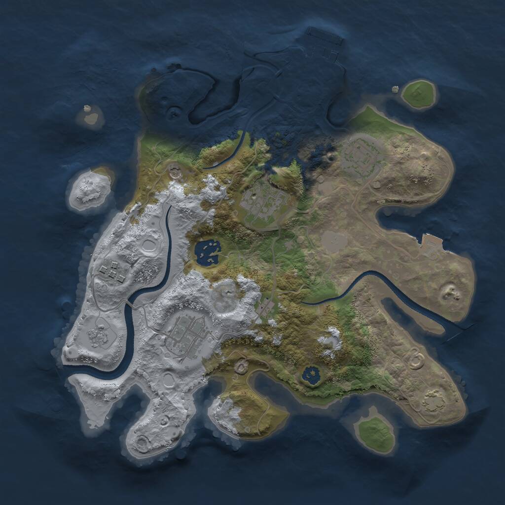 Rust Map: Procedural Map, Size: 2800, Seed: 2030770, 10 Monuments