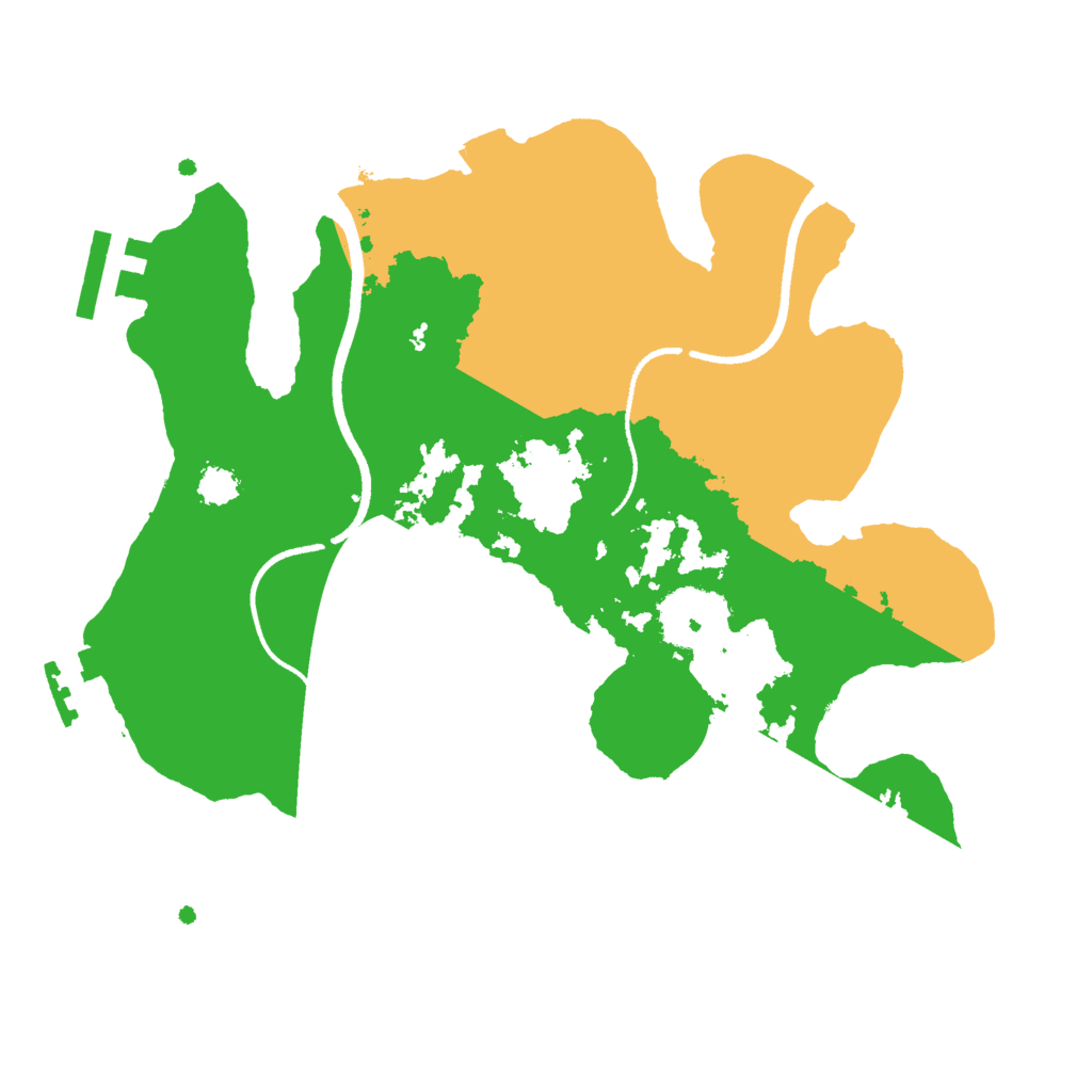 Biome Rust Map: Procedural Map, Size: 2500, Seed: 1077296334
