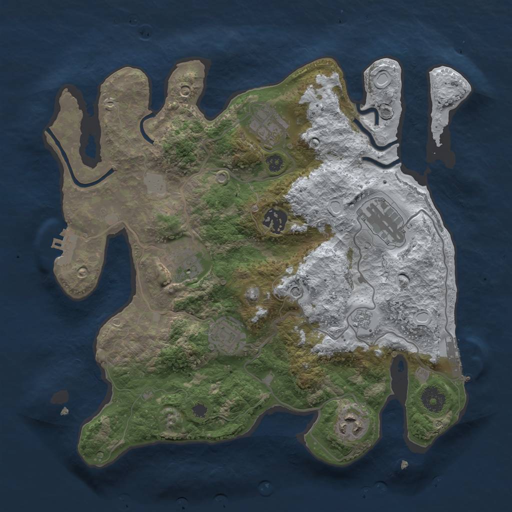 Rust Map: Procedural Map, Size: 3127, Seed: 300827, 15 Monuments