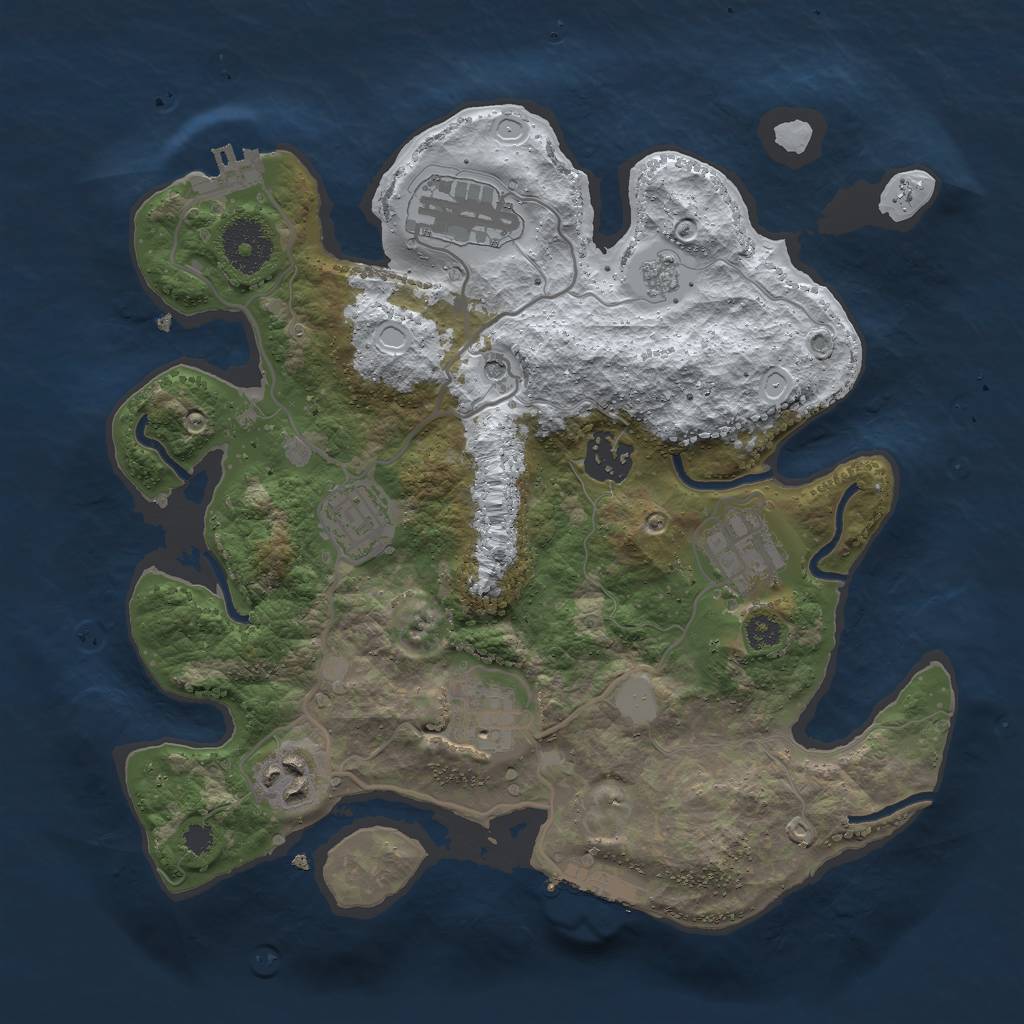 Rust Map: Procedural Map, Size: 3034, Seed: 13825, 15 Monuments