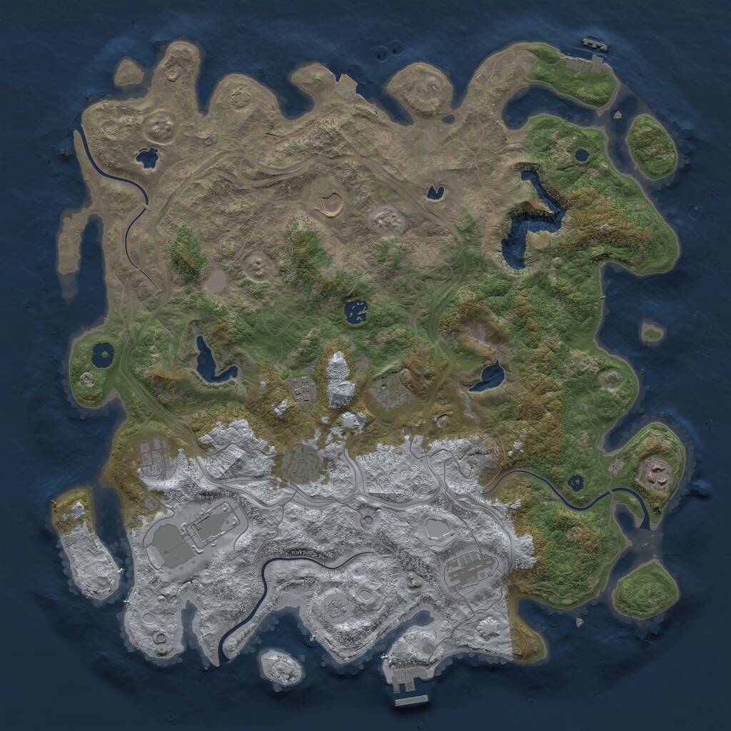 Rust Map: Procedural Map, Size: 4500, Seed: 2089599915, 15 Monuments