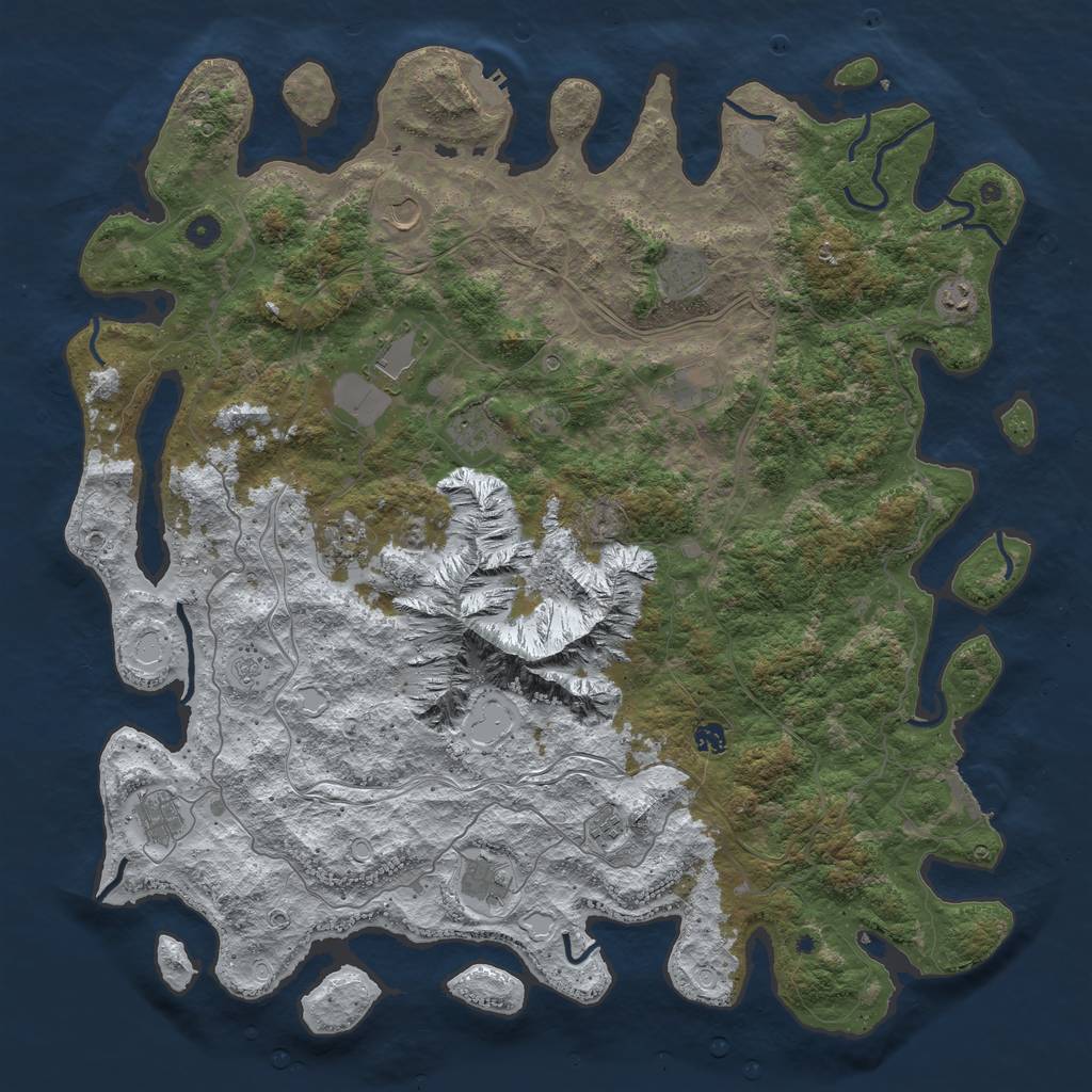 Rust Map: Procedural Map, Size: 5120, Seed: 149200882, 20 Monuments