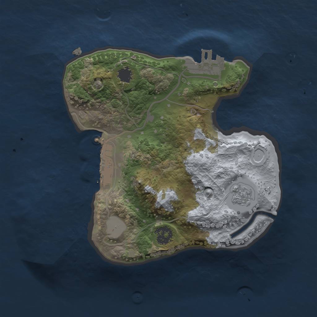 Rust Map: Procedural Map, Size: 1800, Seed: 6938523, 8 Monuments