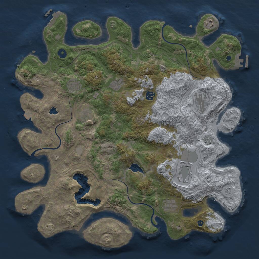 Rust Map: Procedural Map, Size: 4250, Seed: 399828, 15 Monuments