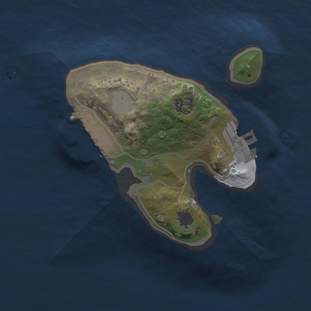 Rust Map: Procedural Map, Size: 1550, Seed: 971233, 6 Monuments