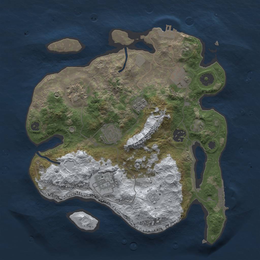 Rust Map: Procedural Map, Size: 2989, Seed: 8654409, 14 Monuments