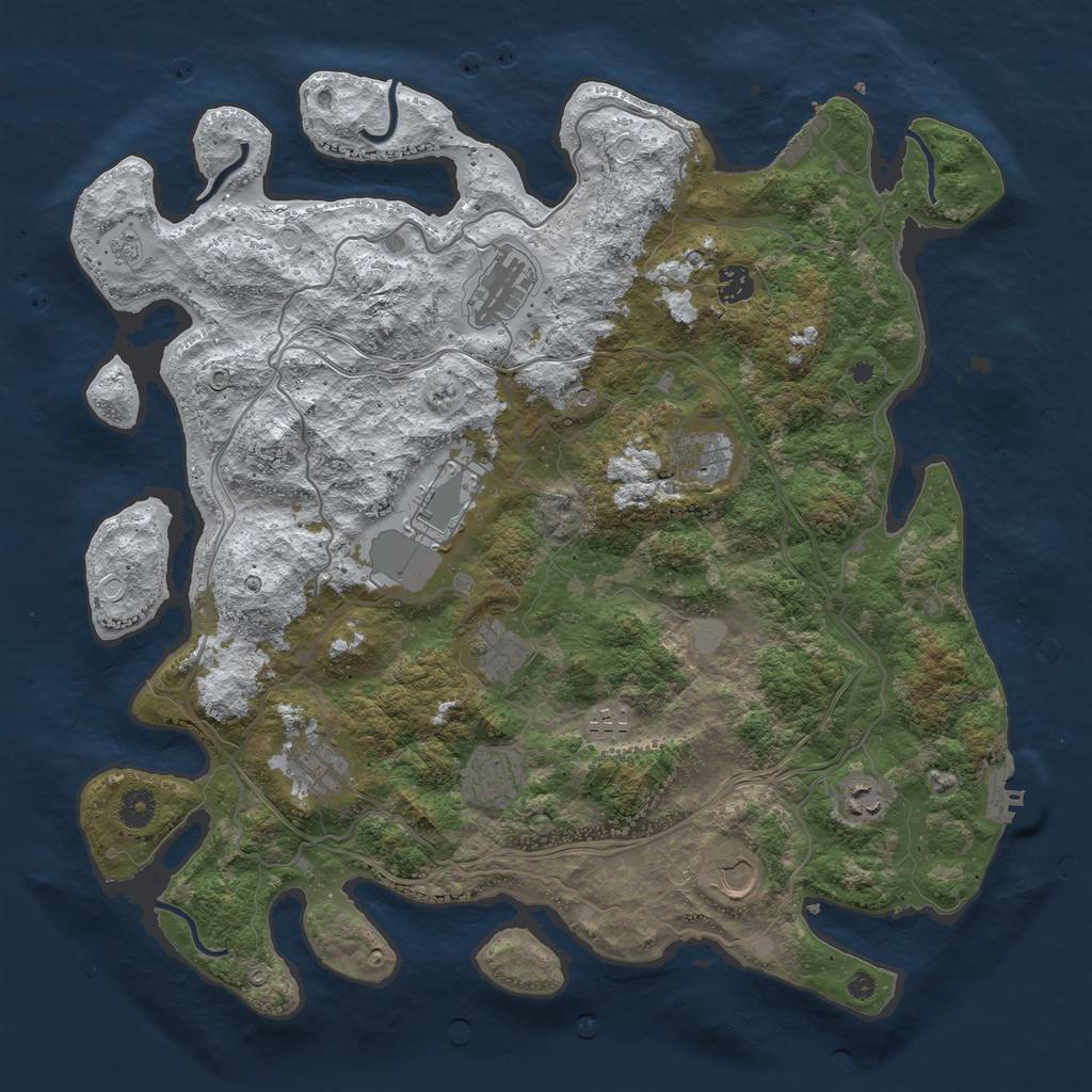 Rust Map: Procedural Map, Size: 4250, Seed: 1912, 19 Monuments