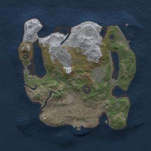 Thumbnail Rust Map: Procedural Map, Size: 2500, Seed: 1049932331, 10 Monuments