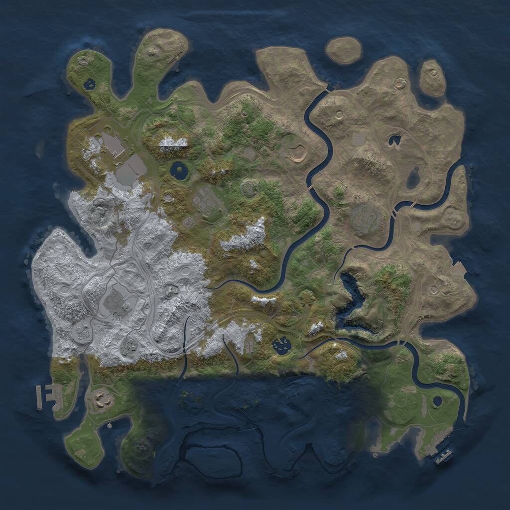 Rust Map: Procedural Map, Size: 4250, Seed: 1751992381, 14 Monuments