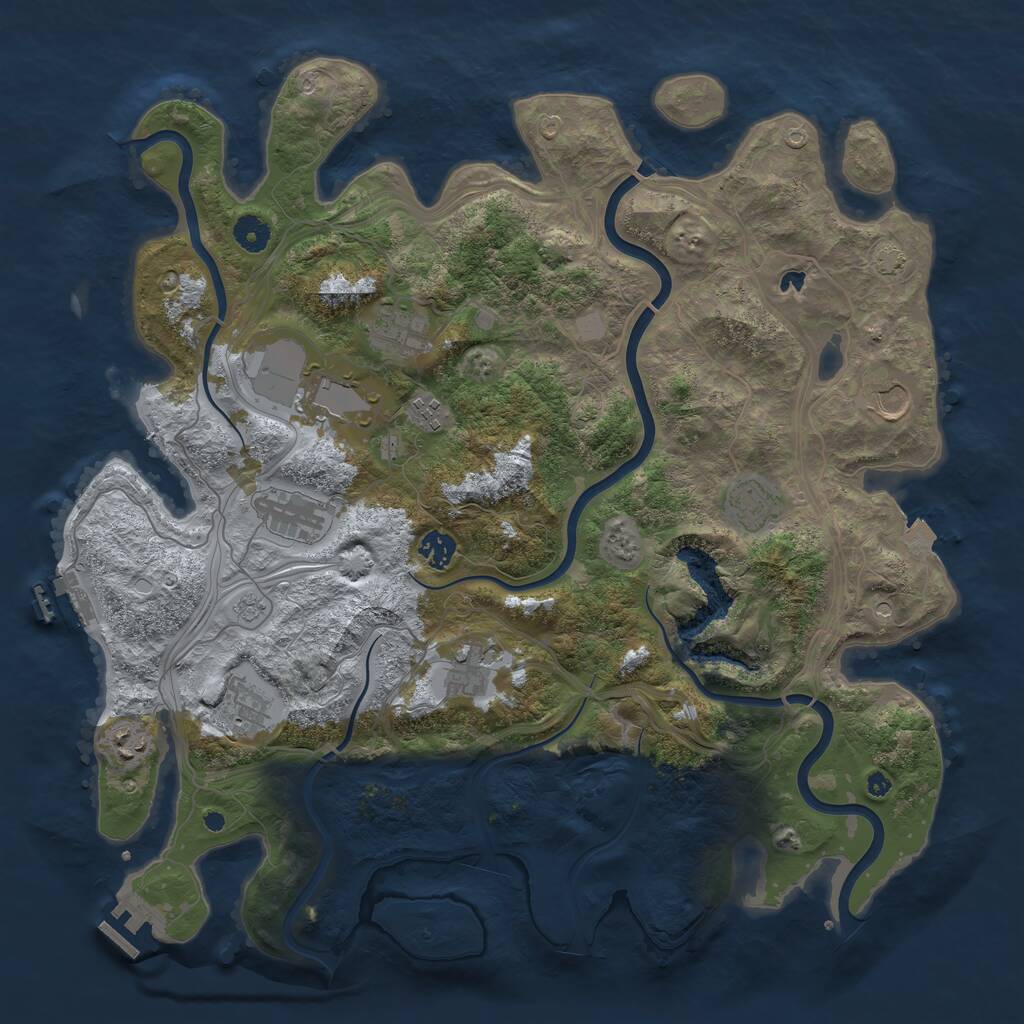 Rust Map: Procedural Map, Size: 4250, Seed: 1751992381, 16 Monuments