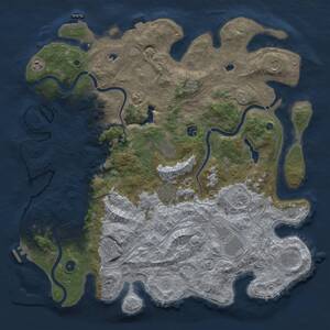 Thumbnail Rust Map: Procedural Map, Size: 4750, Seed: 50000, 17 Monuments