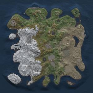 Thumbnail Rust Map: Procedural Map, Size: 3500, Seed: 1551768694, 18 Monuments