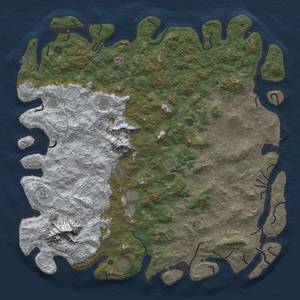 Thumbnail Rust Map: Procedural Map, Size: 6000, Seed: 1641251663, 20 Monuments