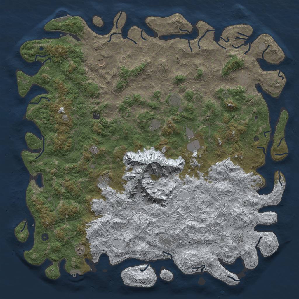 Rust Map: Procedural Map, Size: 6000, Seed: 1515420420, 20 Monuments
