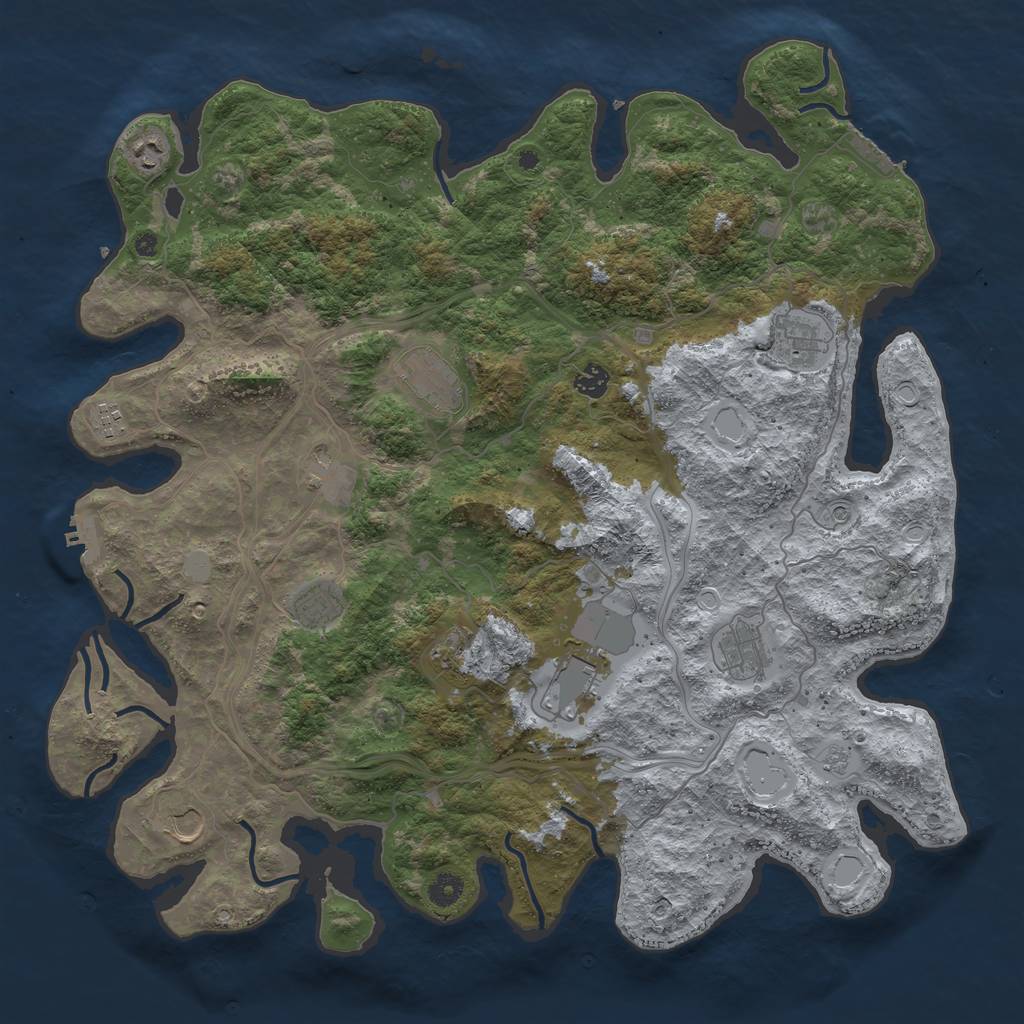 Rust Map: Procedural Map, Size: 4500, Seed: 20220603, 20 Monuments