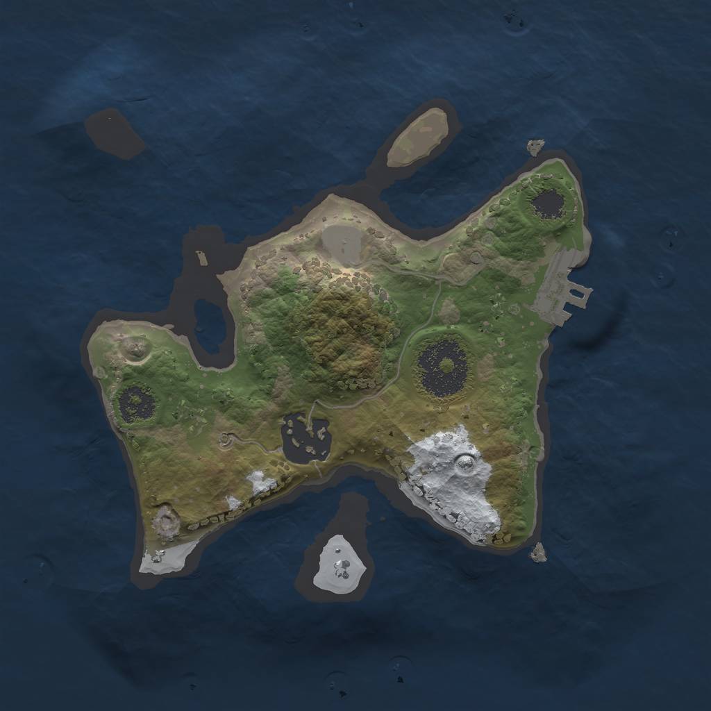Rust Map: Procedural Map, Size: 2000, Seed: 752550367, 7 Monuments