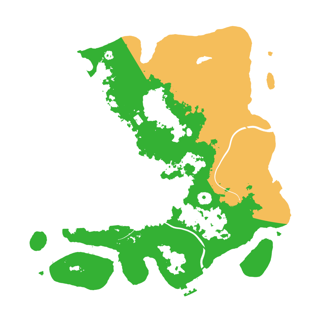 Biome Rust Map: Procedural Map, Size: 3500, Seed: 554