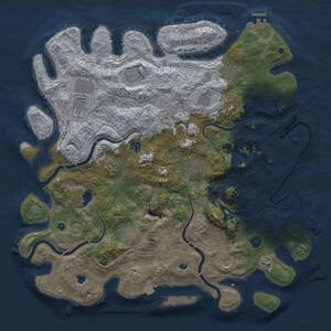 Thumbnail Rust Map: Procedural Map, Size: 4550, Seed: 648252, 17 Monuments