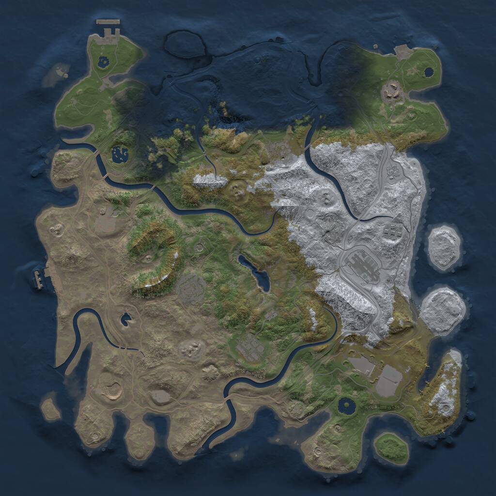 Rust Map: Procedural Map, Size: 4250, Seed: 1629502141, 16 Monuments