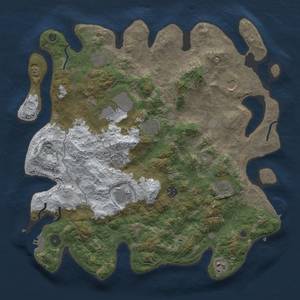 Thumbnail Rust Map: Procedural Map, Size: 4000, Seed: 1674578141, 18 Monuments