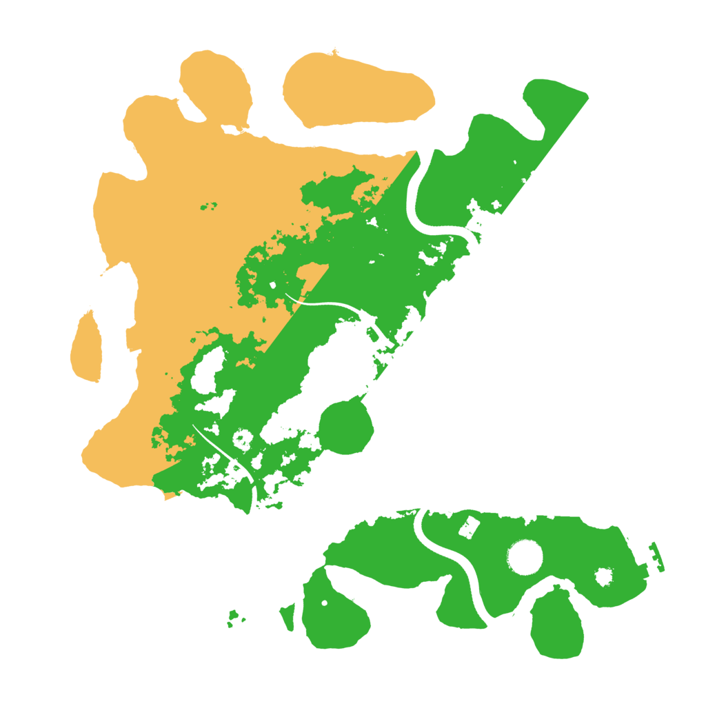 Biome Rust Map: Procedural Map, Size: 3500, Seed: 12381