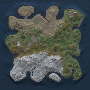 Thumbnail Rust Map: Procedural Map, Size: 3500, Seed: 1958515920, 19 Monuments