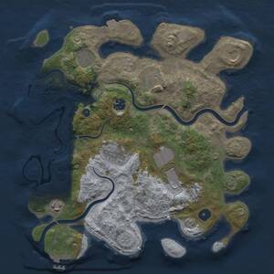 Thumbnail Rust Map: Procedural Map, Size: 3500, Seed: 915228476, 15 Monuments