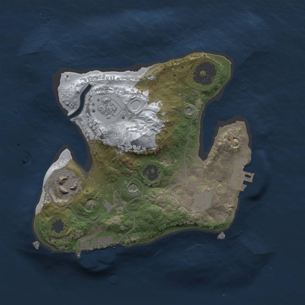 Rust Map: Procedural Map, Size: 2000, Seed: 5252859, 10 Monuments