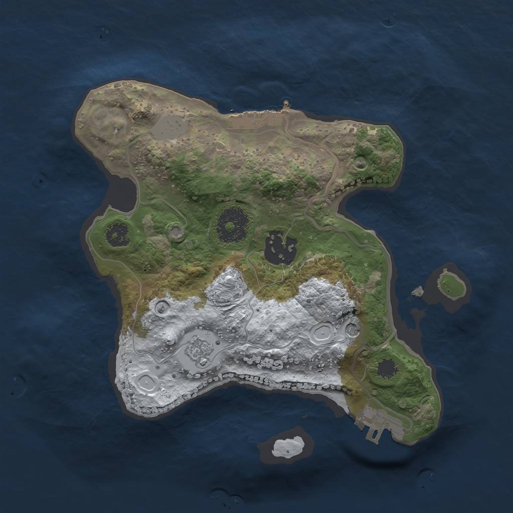 Rust Map: Procedural Map, Size: 2250, Seed: 548796, 10 Monuments