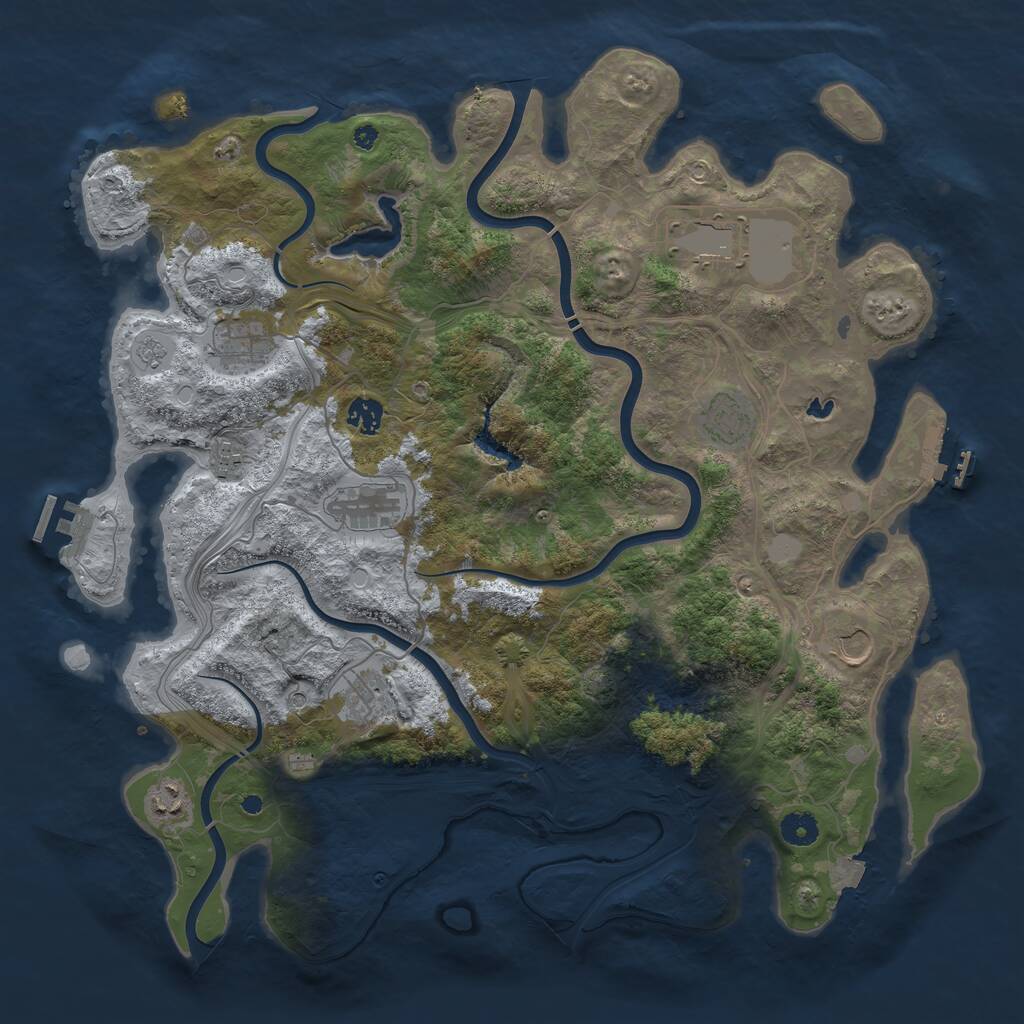 Rust Map: Procedural Map, Size: 4250, Seed: 1227377826, 15 Monuments
