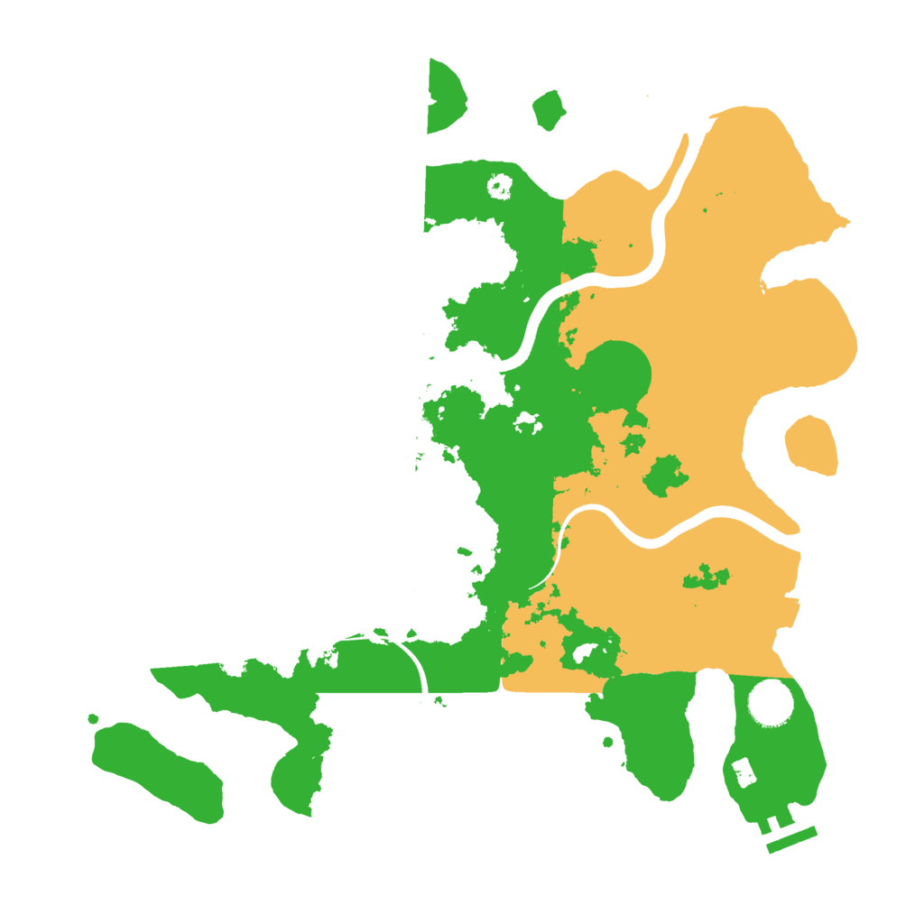 Biome Rust Map: Procedural Map, Size: 3600, Seed: 2048