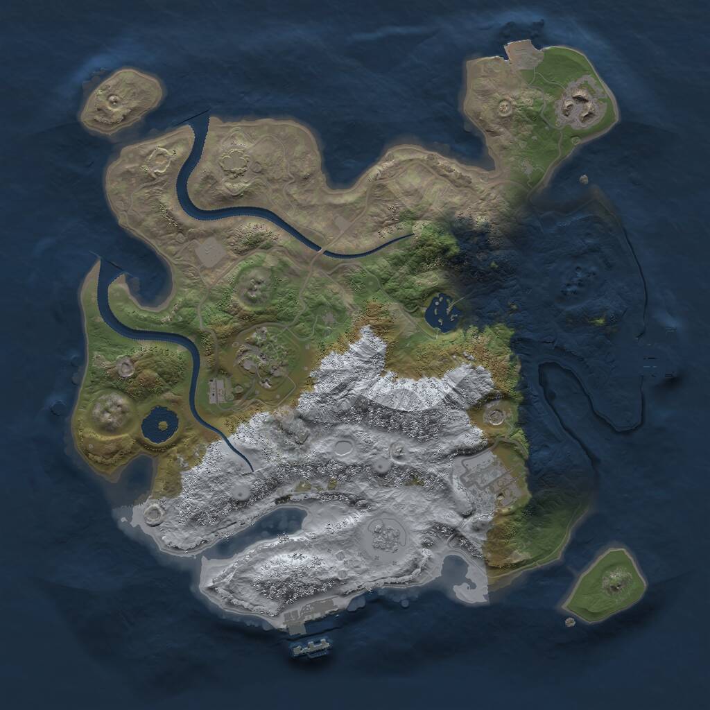 Rust Map: Procedural Map, Size: 3000, Seed: 816104092, 10 Monuments