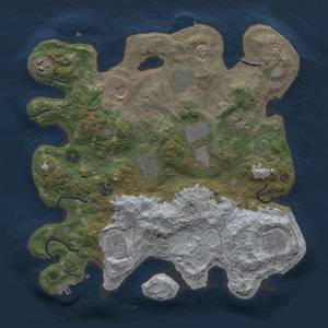 Thumbnail Rust Map: Procedural Map, Size: 3500, Seed: 2055321741, 17 Monuments