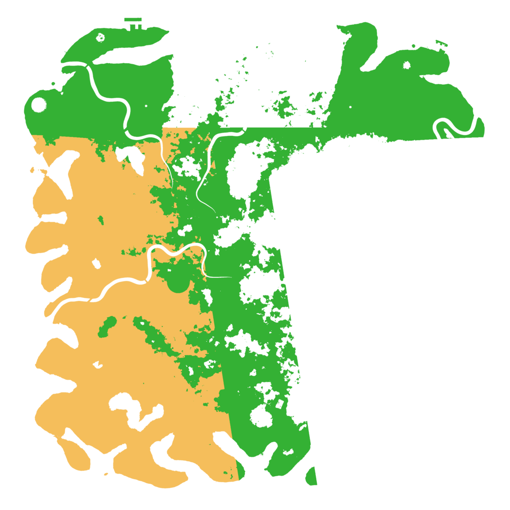 Biome Rust Map: Procedural Map, Size: 6000, Seed: 1298032498