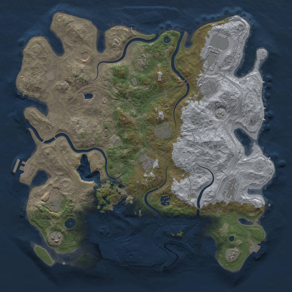 Rust Map: Procedural Map, Size: 4250, Seed: 12051998, 16 Monuments