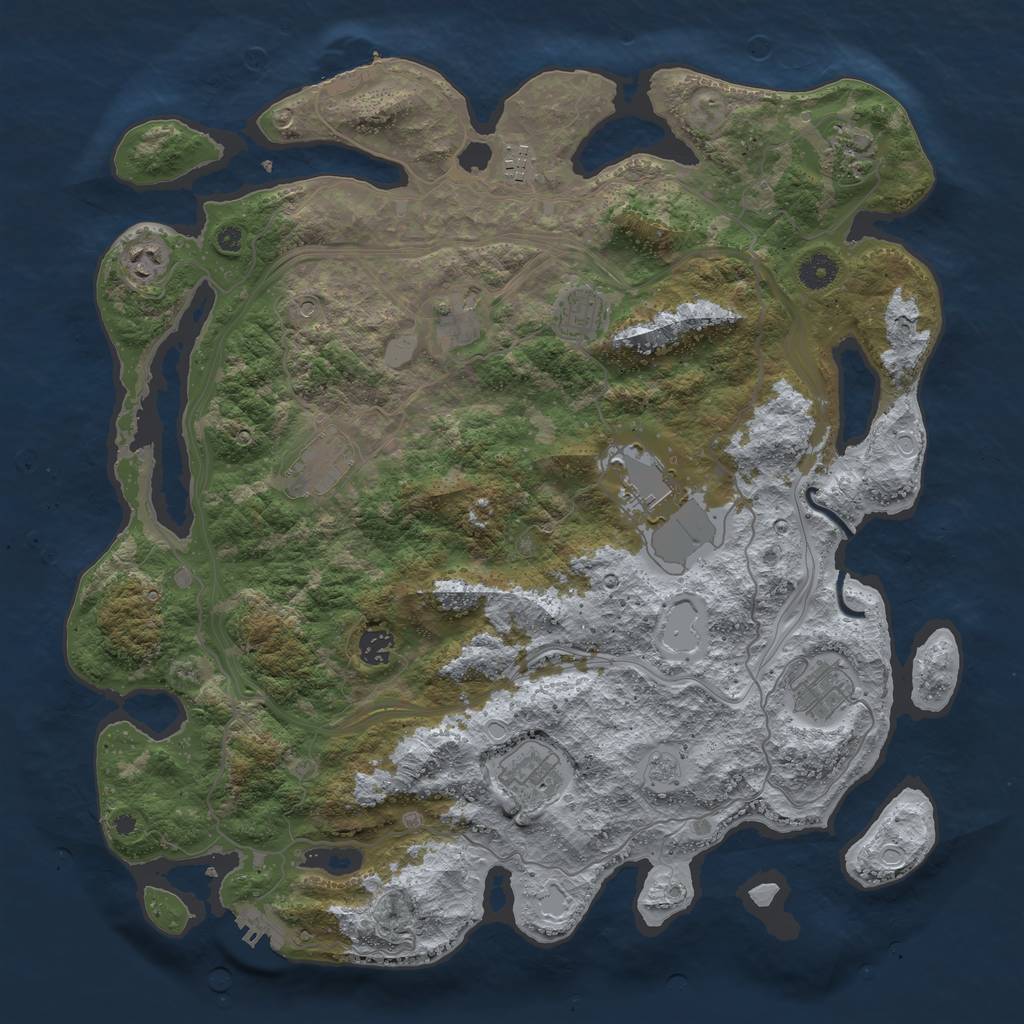 Rust Map: Procedural Map, Size: 4250, Seed: 1568904840, 19 Monuments