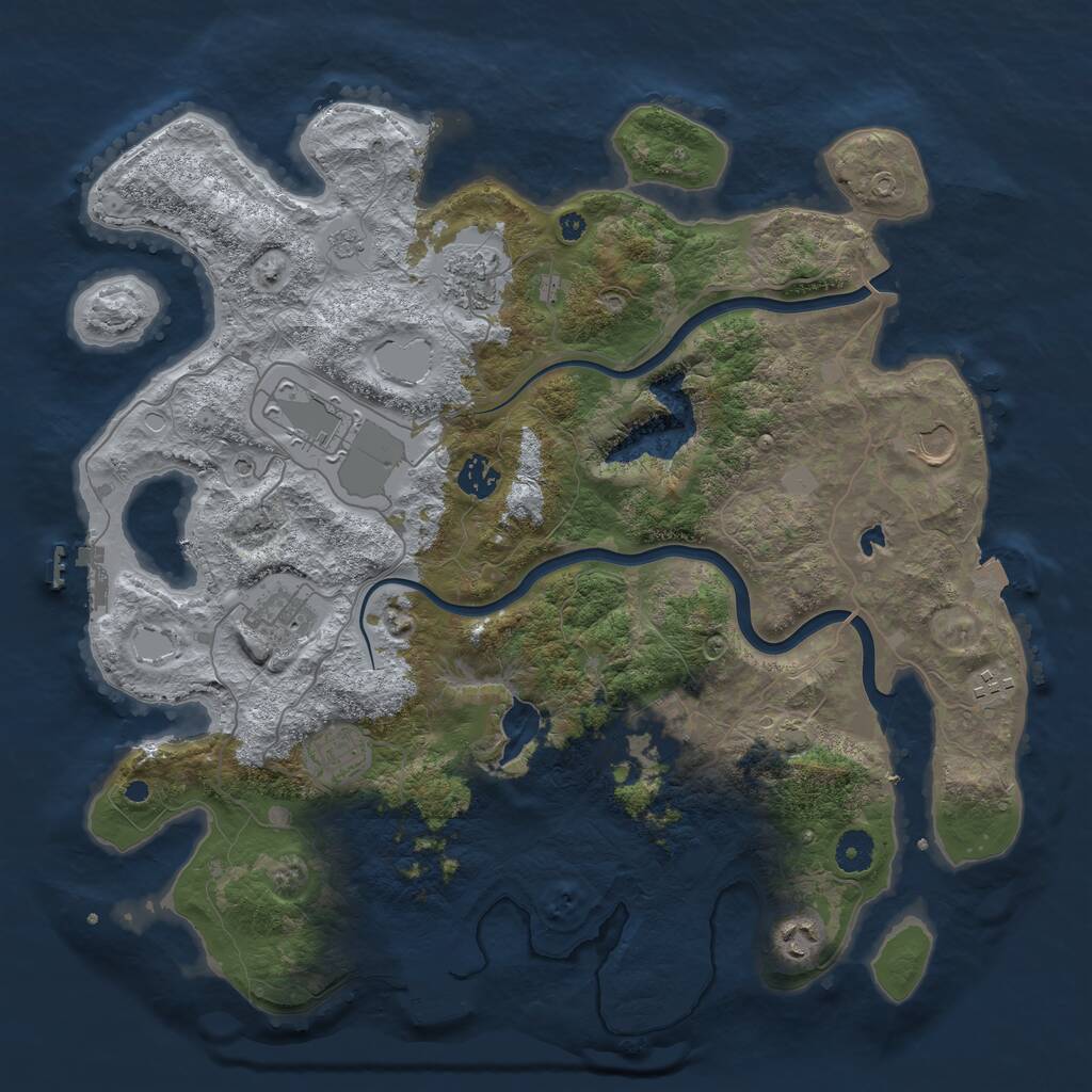 Rust Map: Procedural Map, Size: 4000, Seed: 20771808, 15 Monuments