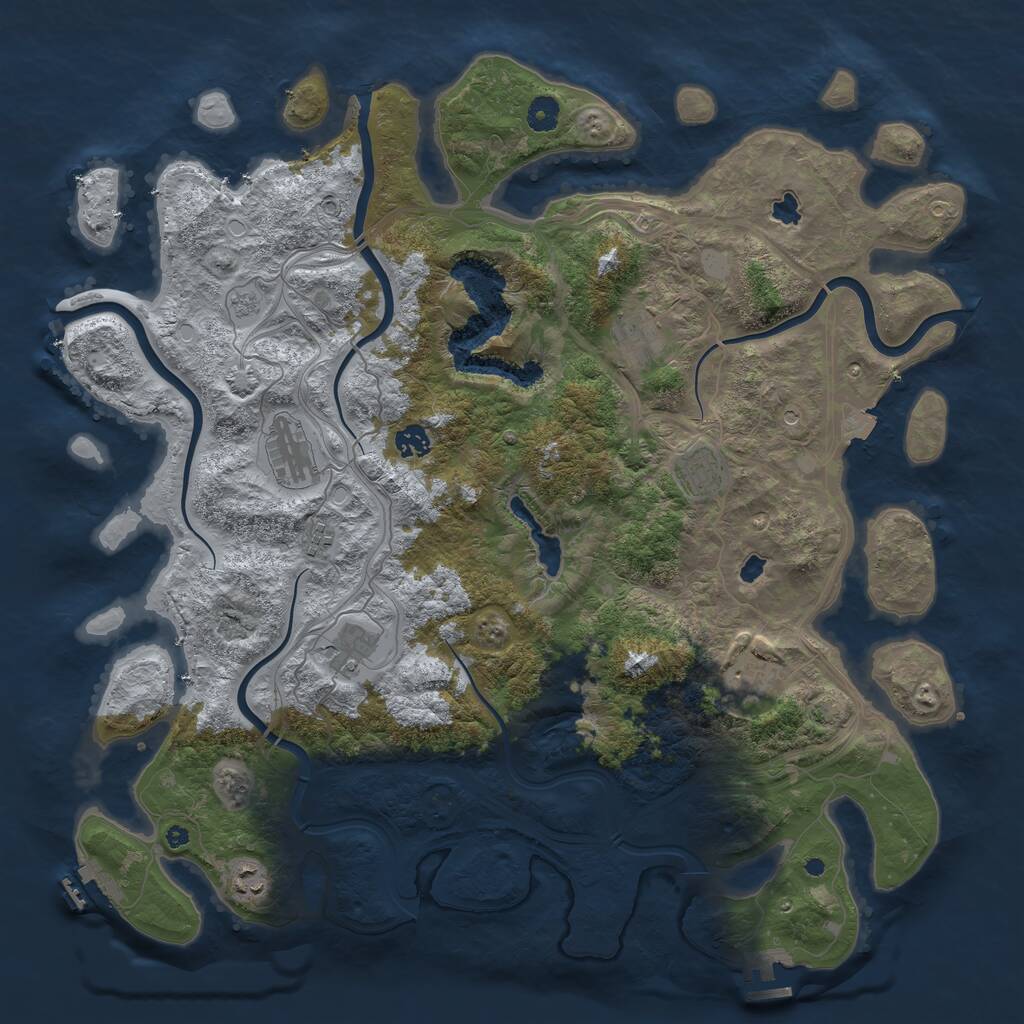 Rust Map: Procedural Map, Size: 4500, Seed: 1522218076, 14 Monuments