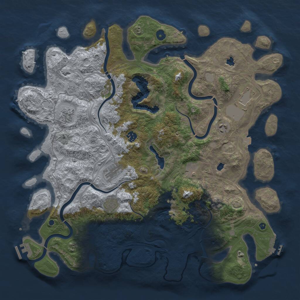 Rust Map: Procedural Map, Size: 4500, Seed: 1522218076, 14 Monuments