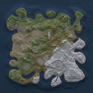 Thumbnail Rust Map: Procedural Map, Size: 3500, Seed: 2122084420, 16 Monuments