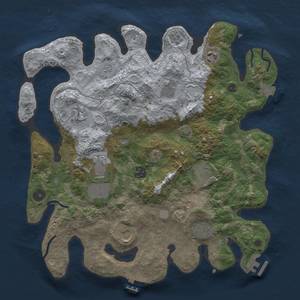 Thumbnail Rust Map: Procedural Map, Size: 3700, Seed: 766964130, 17 Monuments