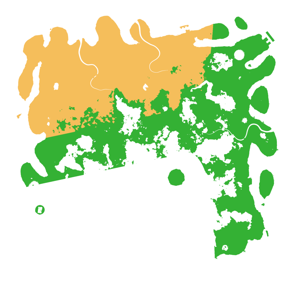 Biome Rust Map: Procedural Map, Size: 5000, Seed: 444440001