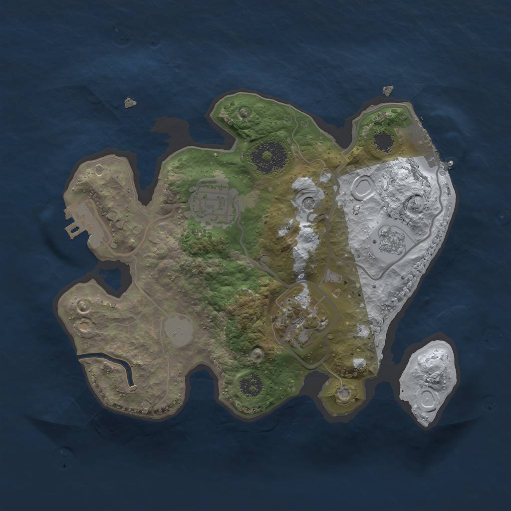 Rust Map: Procedural Map, Size: 2300, Seed: 74, 11 Monuments