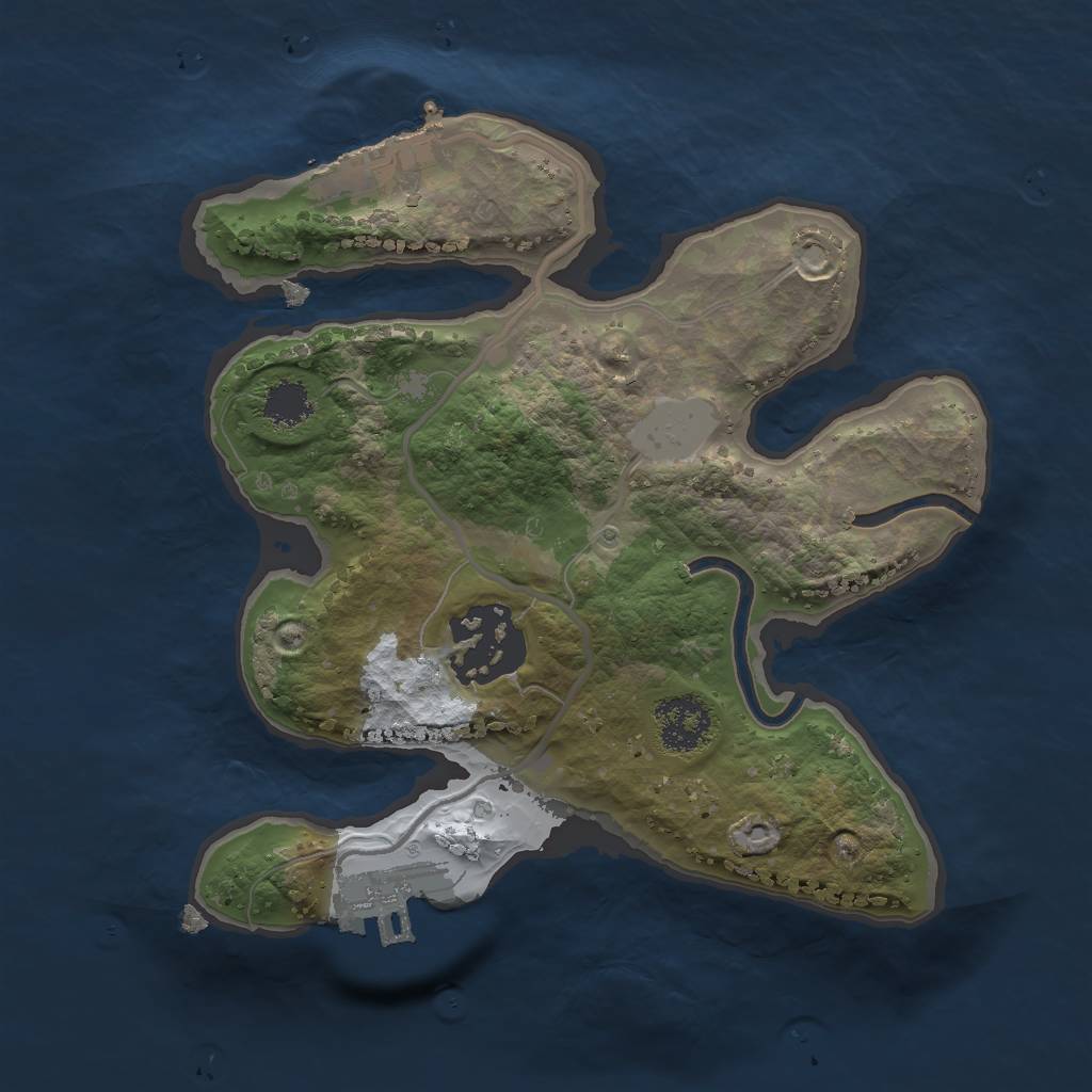 Rust Map: Procedural Map, Size: 2000, Seed: 124568, 8 Monuments