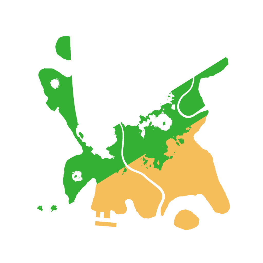 Biome Rust Map: Procedural Map, Size: 2500, Seed: 783197